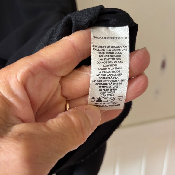 Ladies Monteau Medium black sleeveless blouse rhinestone details whimsigoth glam - Picture 5 of 8